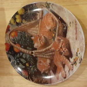 Knowles "Flower Bed: British Shorthairs" Ltd Ed 9" CAT FANCIERS FEDERATION 1988